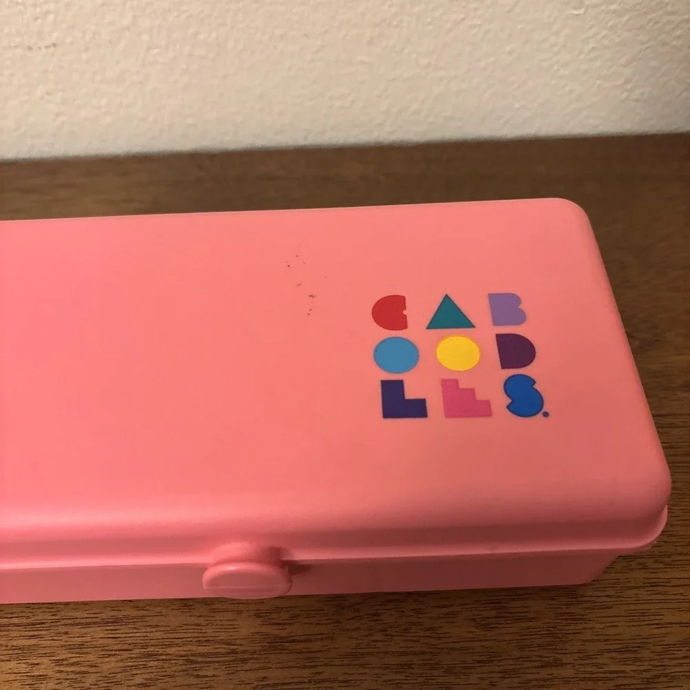 Vintage Mini Caboodles Make Up Jewelry Case With Mirror Model 2605 Pink 2‎ Tier